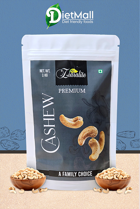 1 KG || KAJU Grade W-240 || Large Size || Pure Whole Cashews || Nutritious & Delicious || Rich in Pr